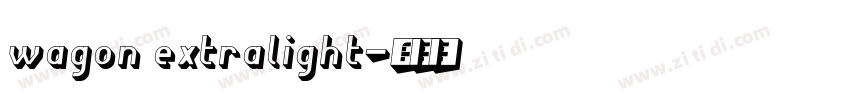 wagon extralight字体转换